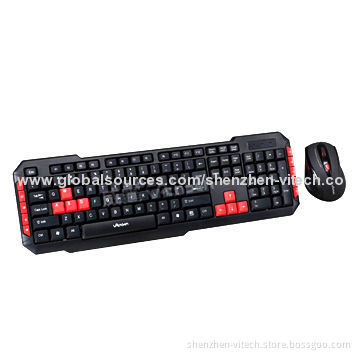 Hot 2.4GHz Wireless Keyboard and Mouse Combo, Popular in Market, 104 Standard Keys